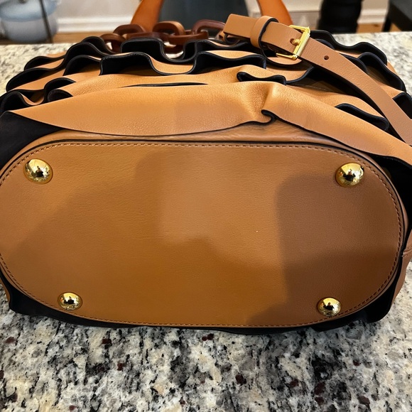 MICHAEL KORS COLLECTION Stanwyck leather tote in rattan - Picture 7 of 8